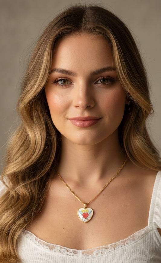 Ciondolo Angel baby bianco e nero