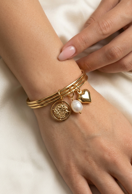 Bracciale Golden Love Charms