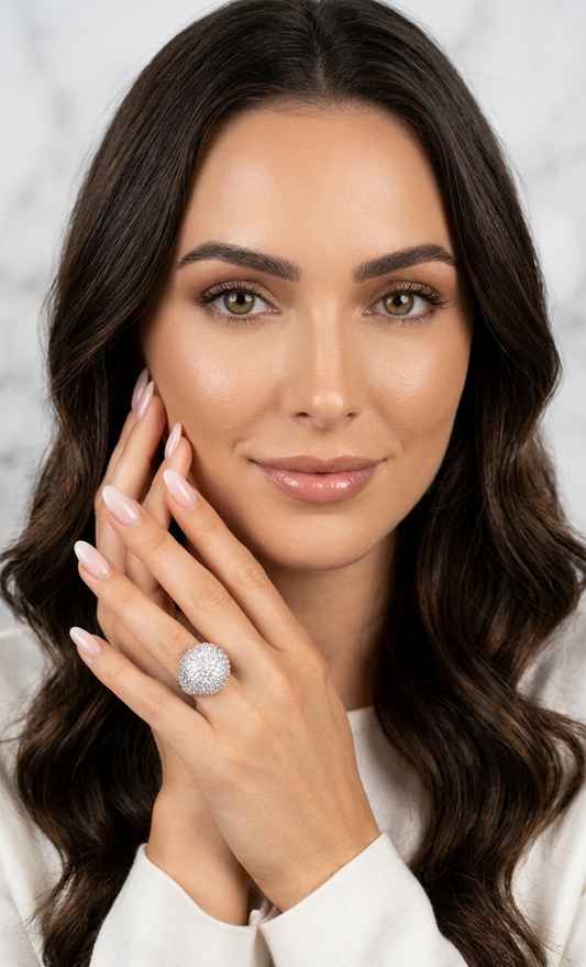 Anello Étoile Pavé