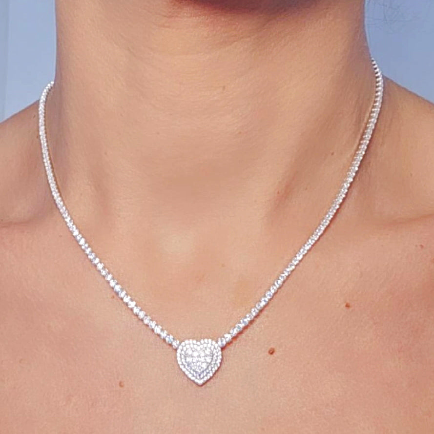 Collana Tennis Heart