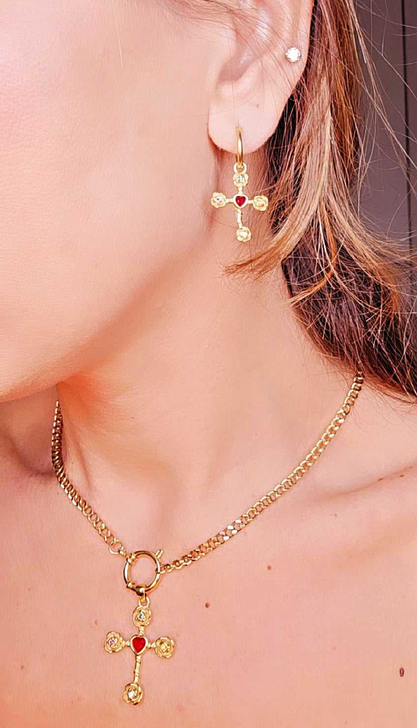 Orecchini Cross