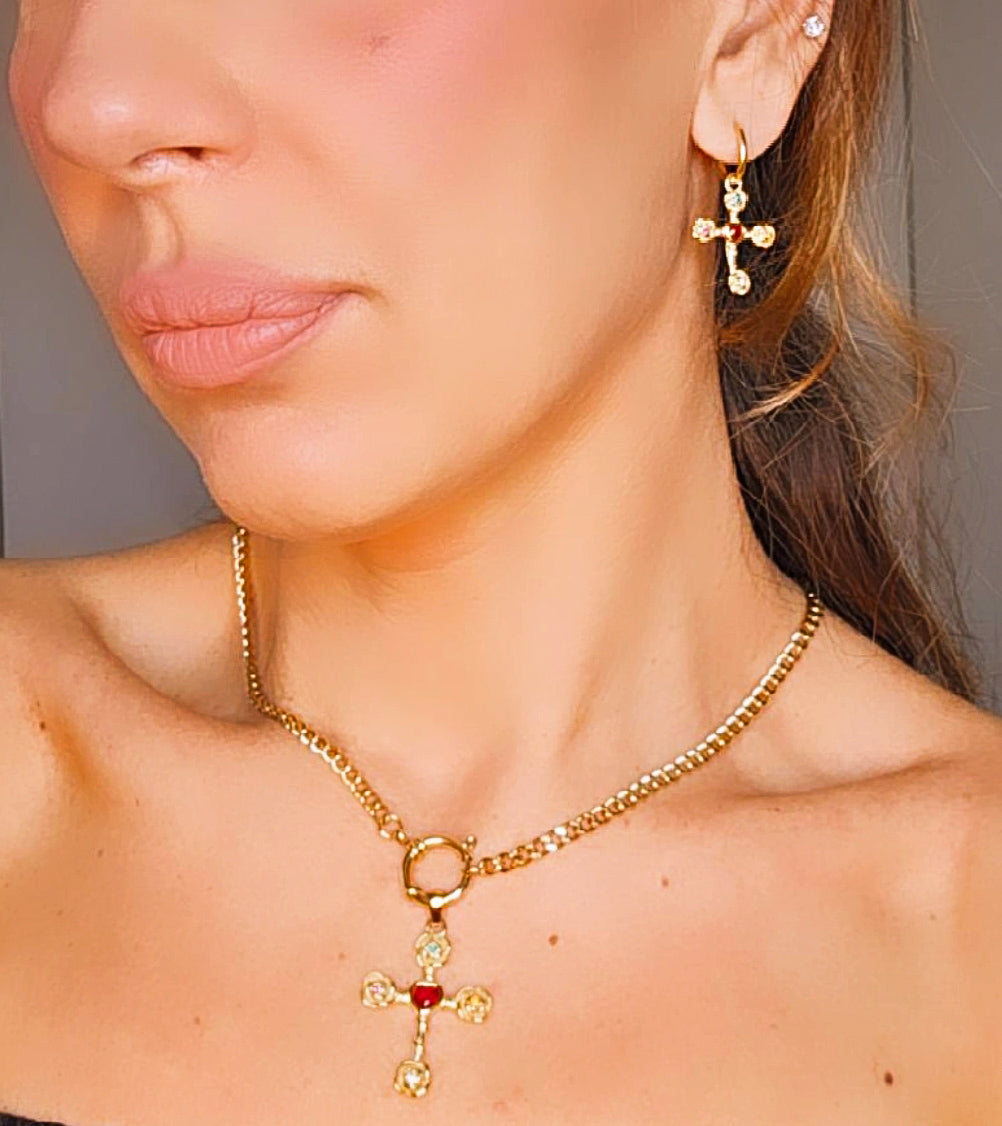Orecchini Cross