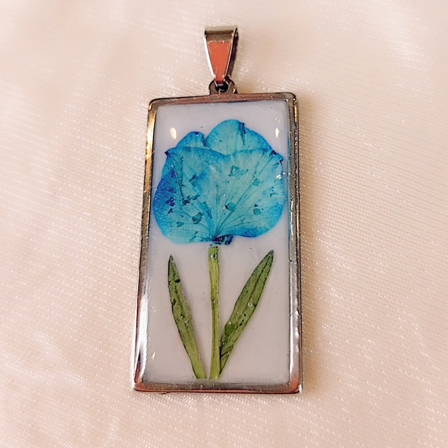 Ciondolo Rose Blue silver