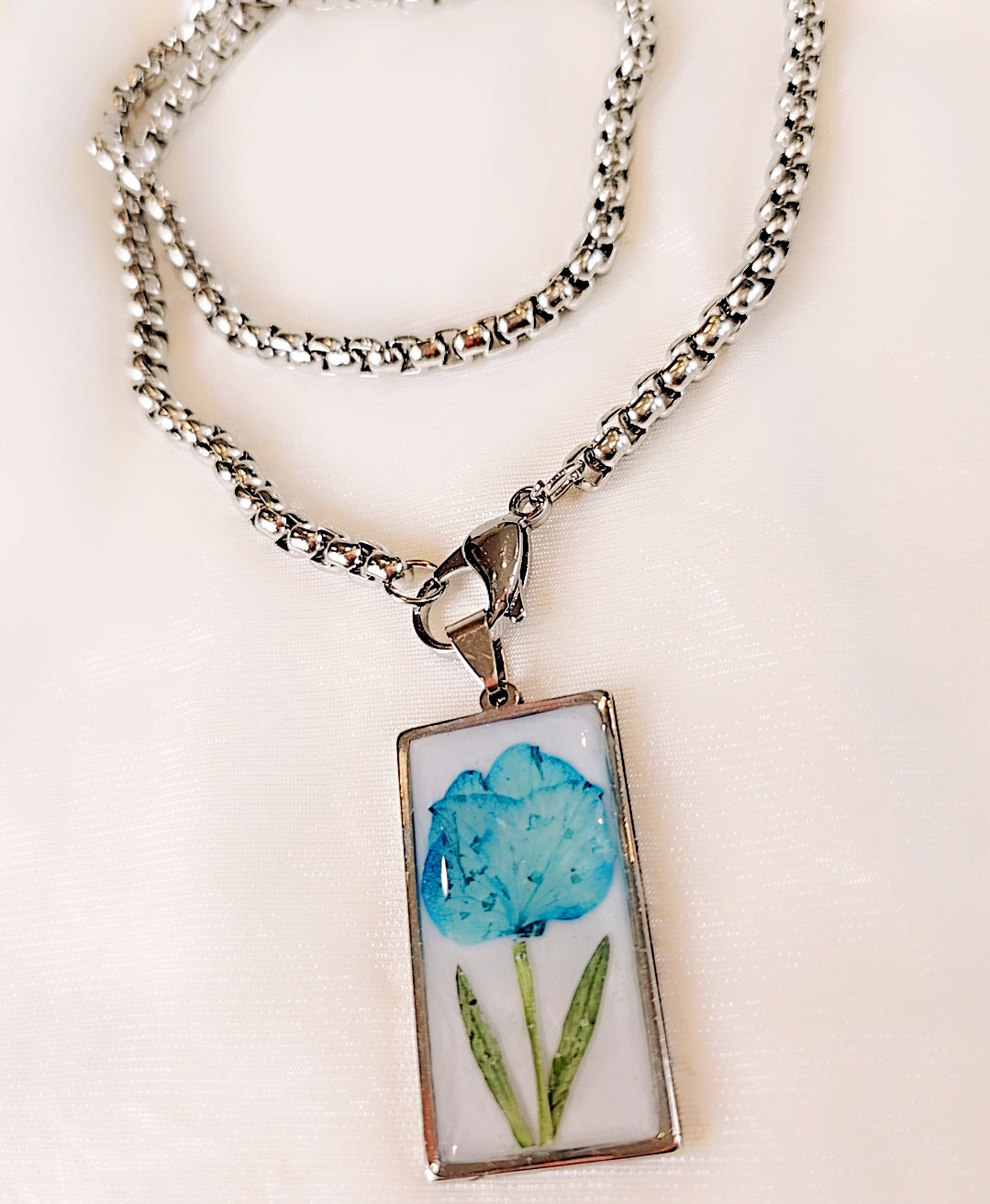Ciondolo Rose Blue silver