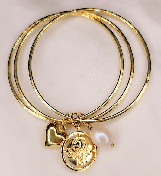 Bracciale Golden Love Charms