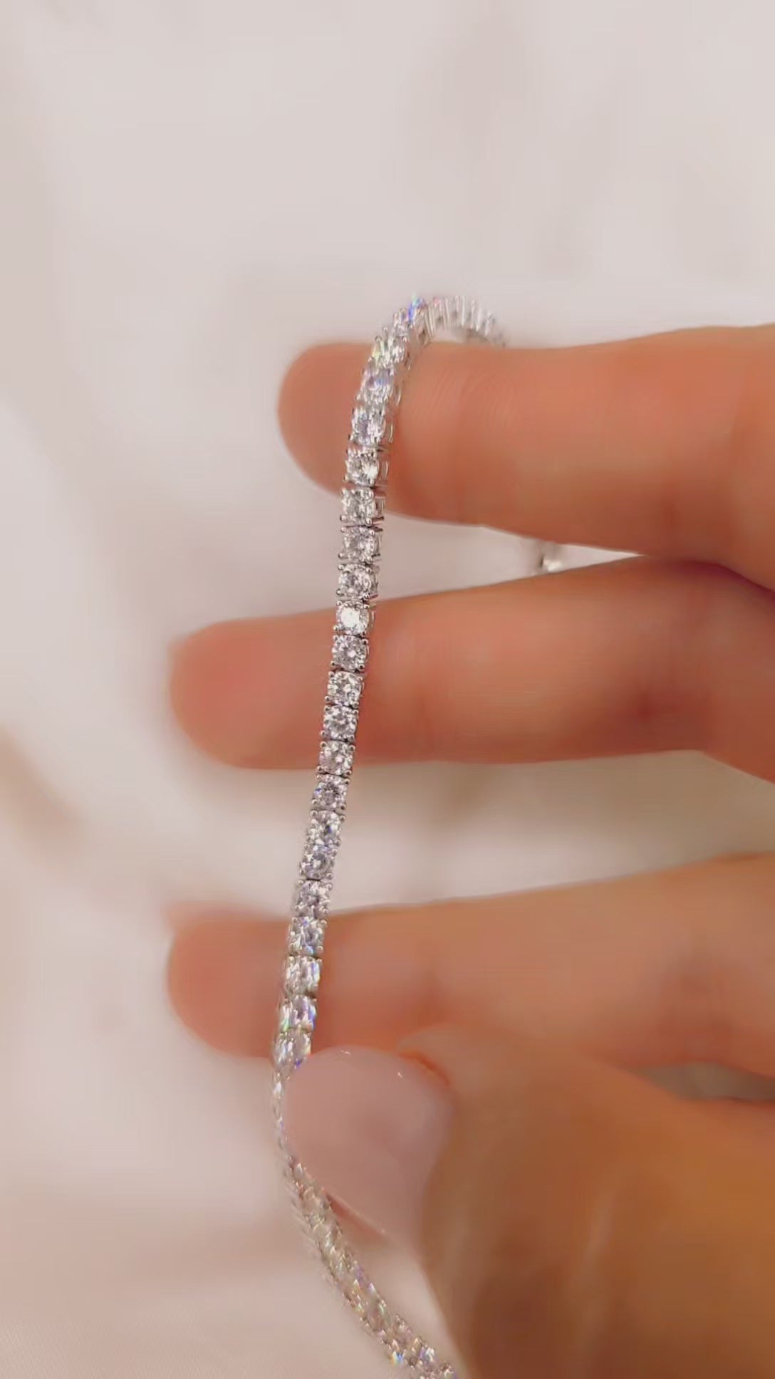 Bracciale Tennis White 3mm