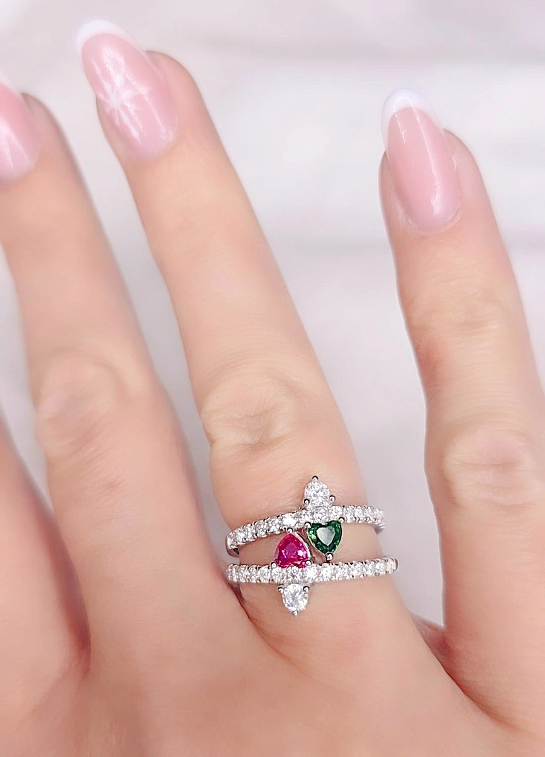 Anello Battito Inverso rosso
