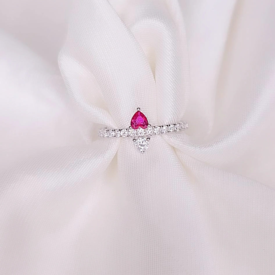 Anello Battito Inverso rosso