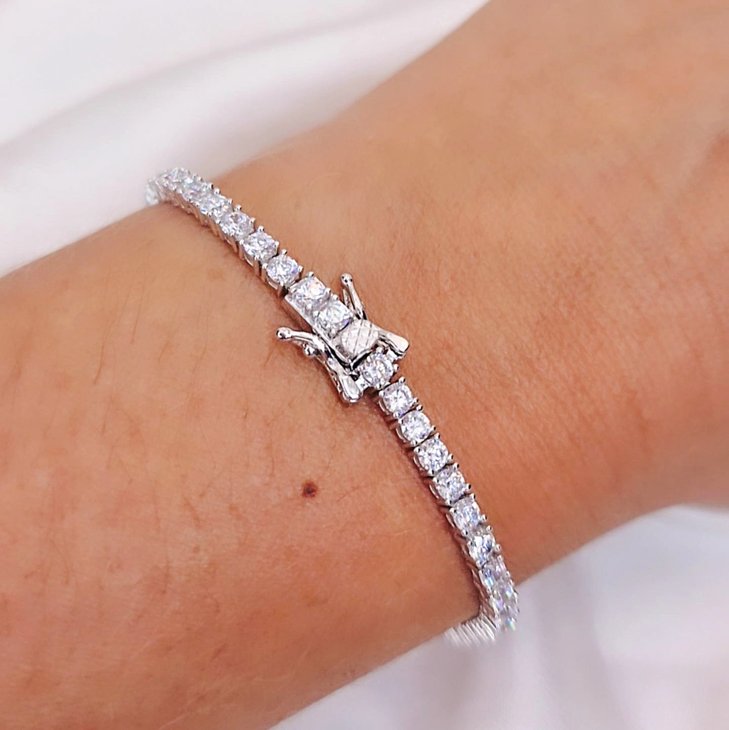Bracciale Tennis White 3mm