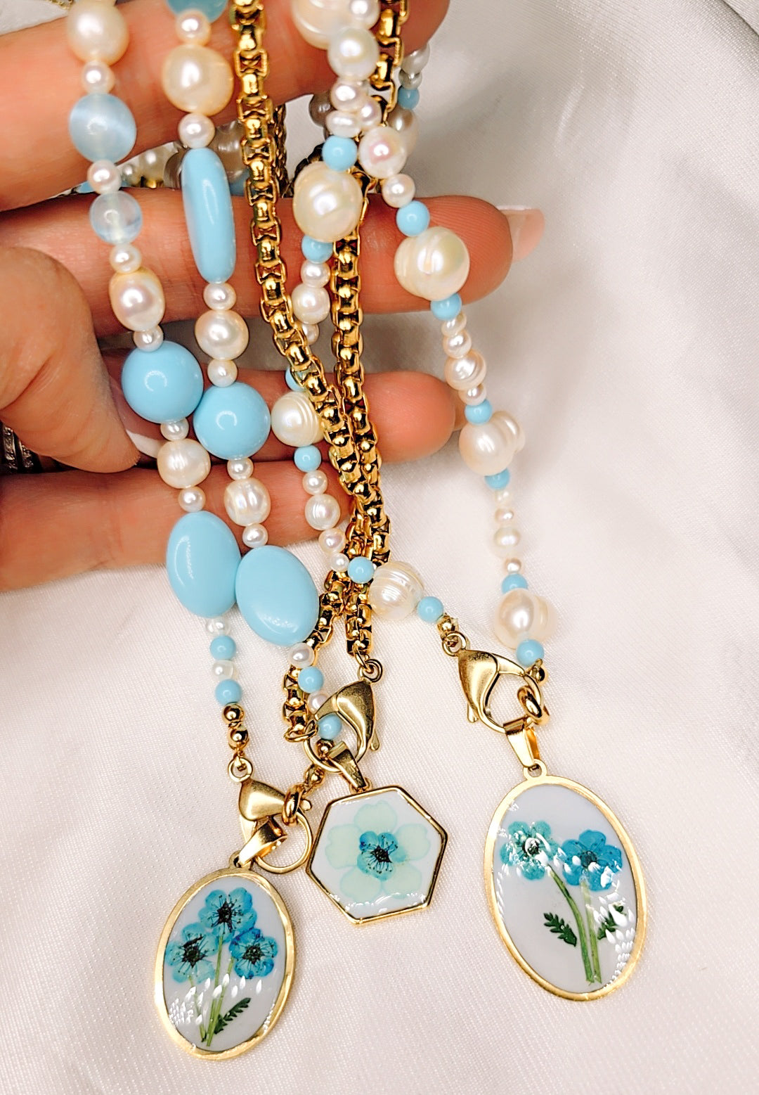 Collana Blue Pearl