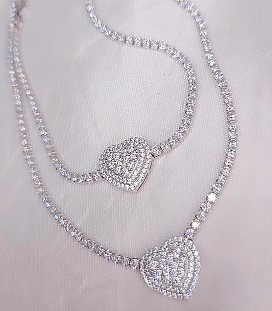Collana Tennis Heart