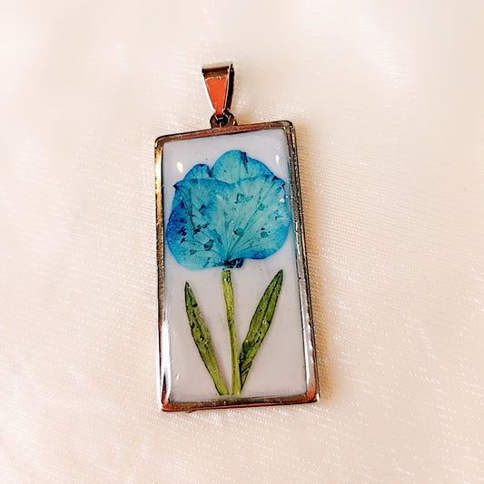 Ciondolo Rose Blue silver