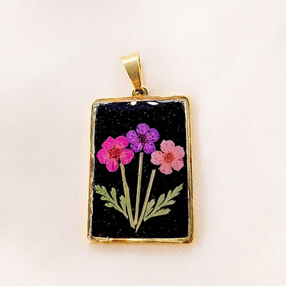 Ciondolo Black Flowers