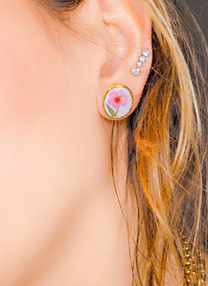 Orecchini Flowers botton