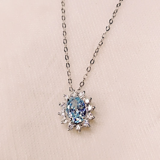 Collana light blue Flower