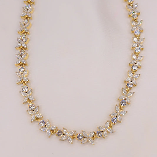 Collana Tennis Fiore