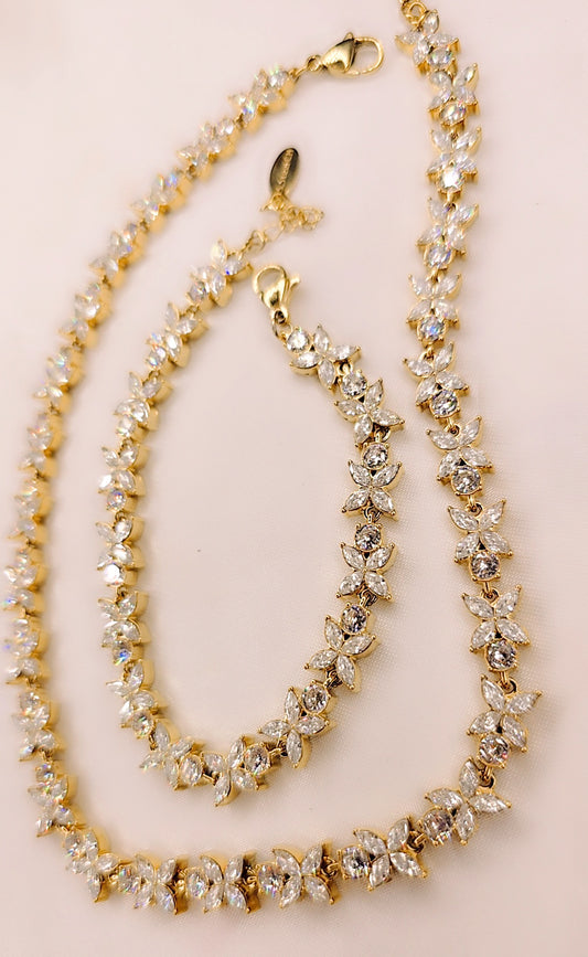 Collana Tennis Fiore