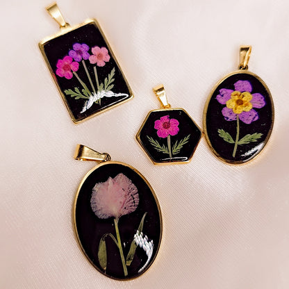 Ciondolo Black Rose