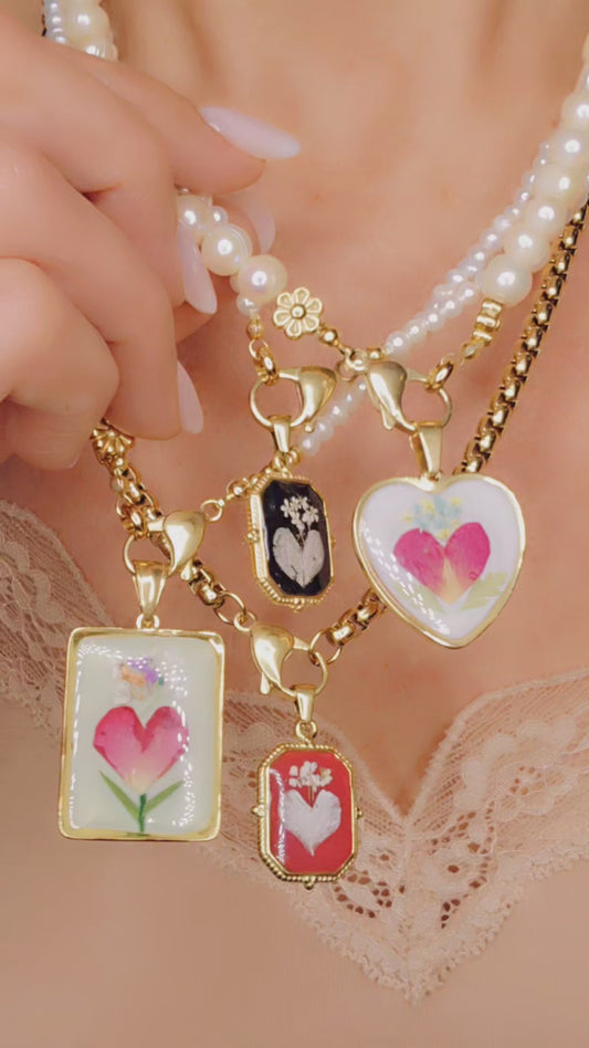 Ciondolo Cuore in Fiore