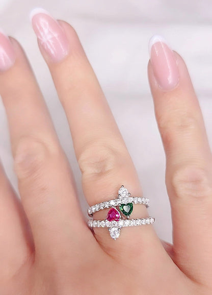 Anello Battito Inverso rosso