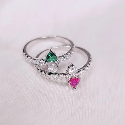 Anello Battito Inverso rosso
