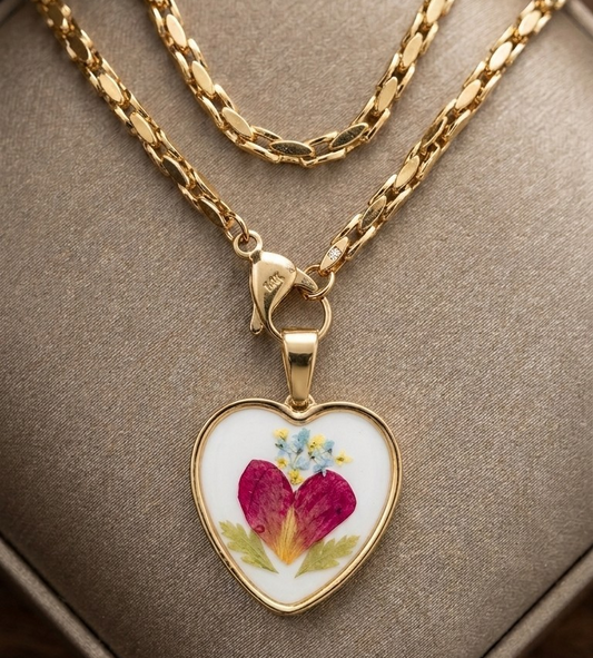 Ciondolo Cuore in Fiore