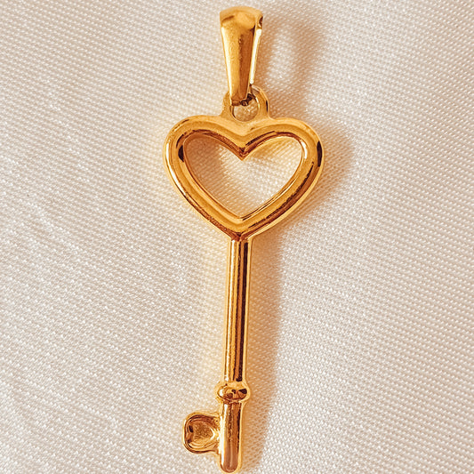 Key heart charms